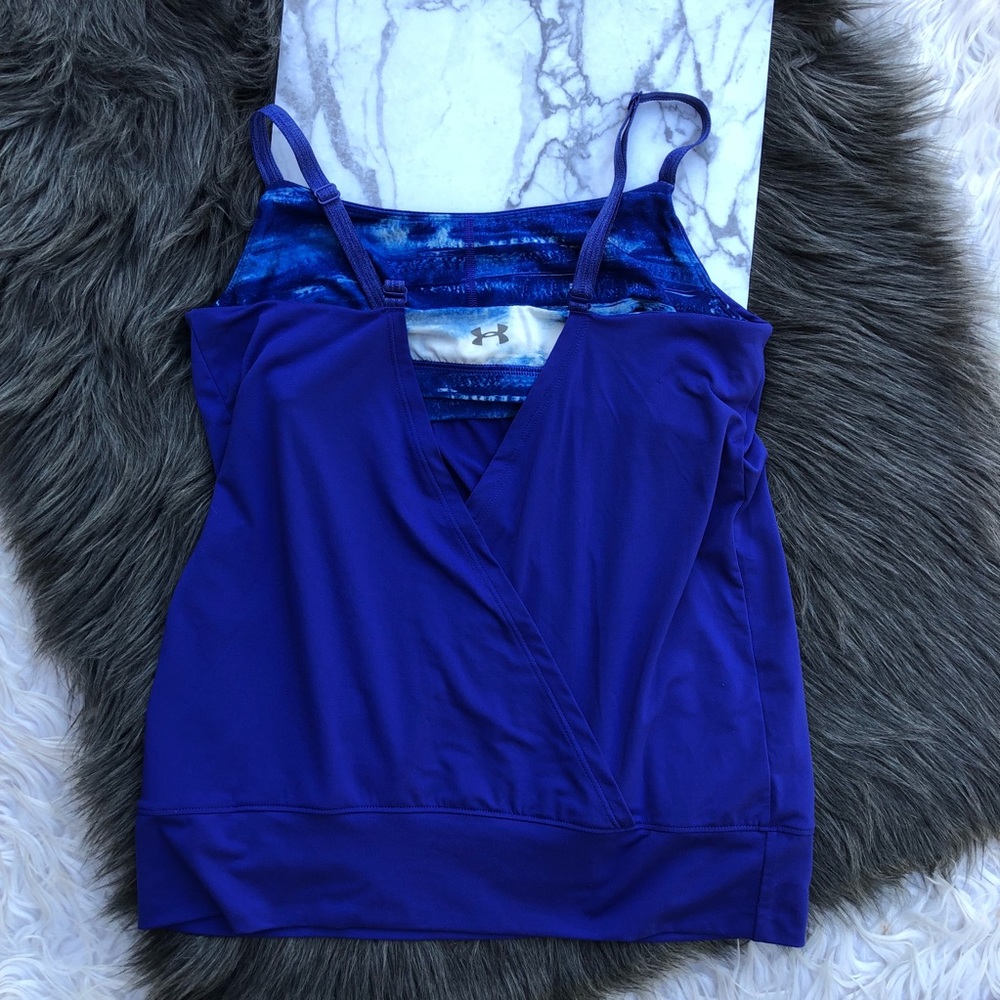 under armour blue sport top